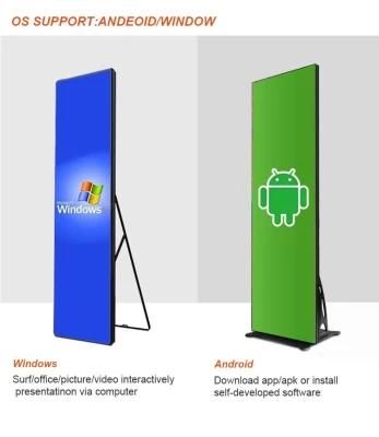 P2.5mm Advertising Full Color Indoor LED Display Poster with Aluminum Frame