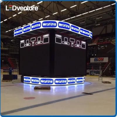 P4 P5 Indoor Full Color Four Sided Stadium LED Cube Screen