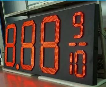 32inch Red Outdoor 7segement 8.88 9/10 LED Gas Price Sign for Gas Station LED Display