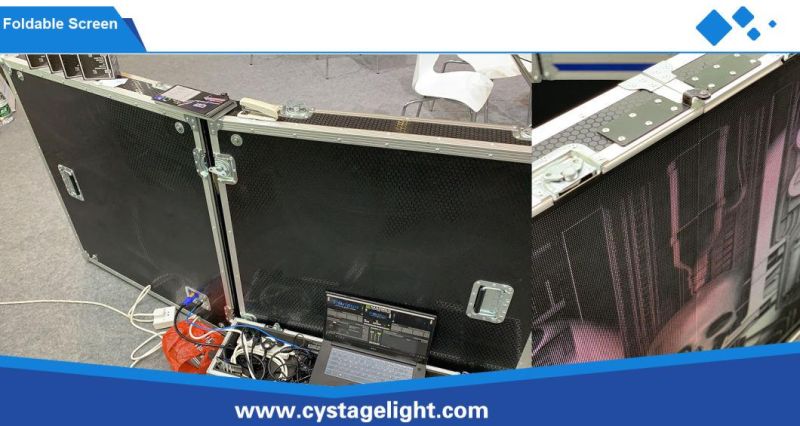 P3.91 Foldable Movable Screen in Flight Case Advertising Display