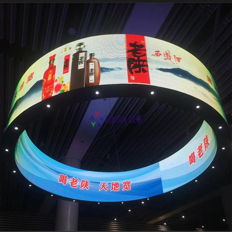 Light Weight P2.5 Soft Flexible LED Display for Archiving Irregular Shape Screens