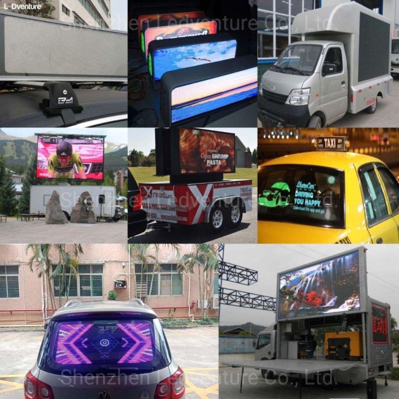 P5 Outdoor Taxi Top LED Advertising Billboard for Moving Display