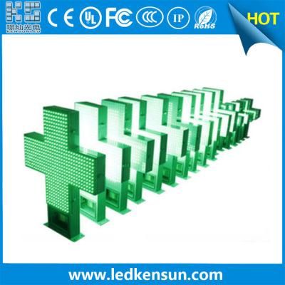 Remote Control P10 Outdoor Single Color Pharmacy Cross LED Display