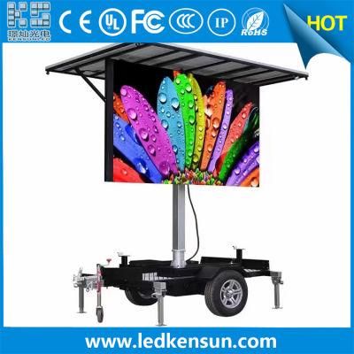 Outdoor Advertising Portable P8 P10 Solar Powered Mobile Trailer LED Display