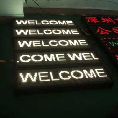 P7.62 White Color Programmable LED Message Sign