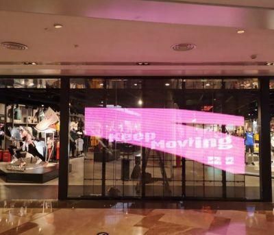 HD Video Wall Mesh Module Display LED Glass Advertising LED Display P3.91-7.8mm Indoor Transparent LED Screen
