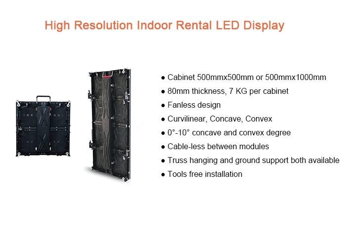 Light-Weighted 50X50cm Panel P3.91 Indoor Rental Display with Icn 2038s