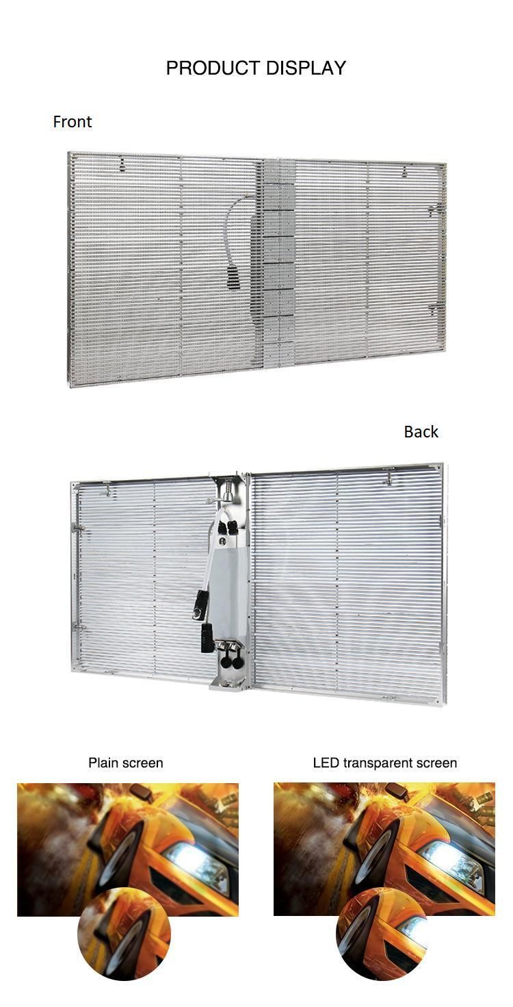 High Transparency IP67 Outdoor Aluminium Light Weight Mesh LED Display