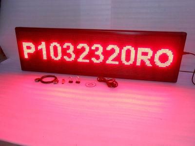 P10 Semi-Outdoor Red Color Programmable LED Moving Sign