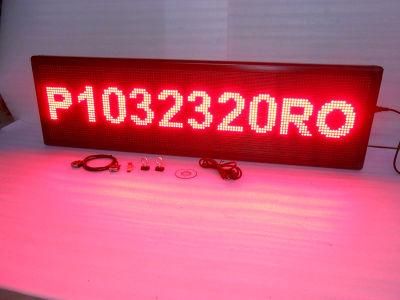 P10 Semi-Outdoor Red Color Programmable LED Moving Sign