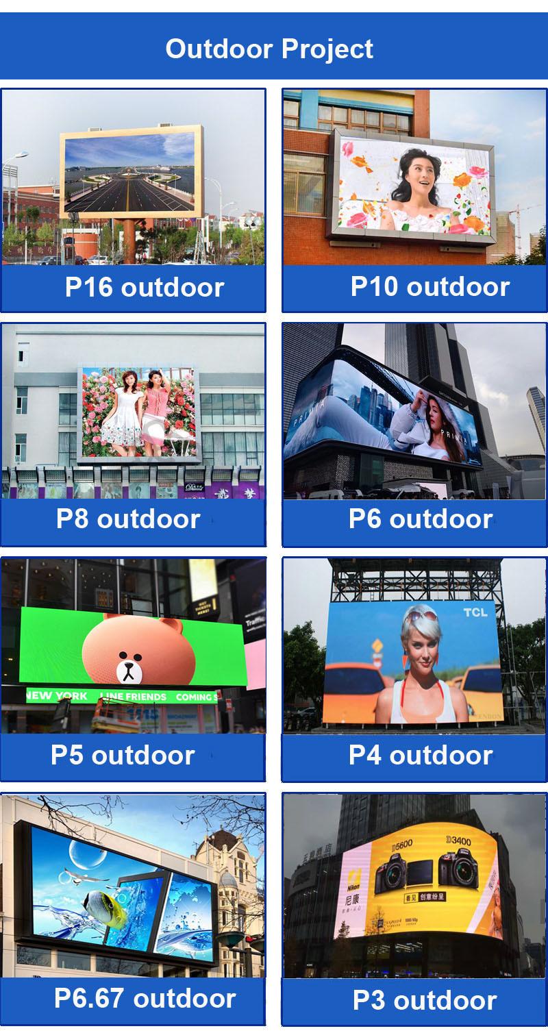 P5 P6 P8 P10 Full Color Outdoor LED Display Screen Video Wall Advertisement Billboard
