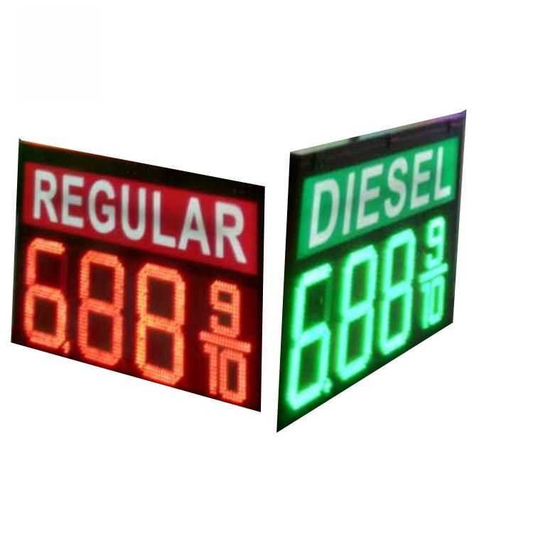 8/10/12/16/24 Inches Outdoor LED Gas Station Price Display Sign