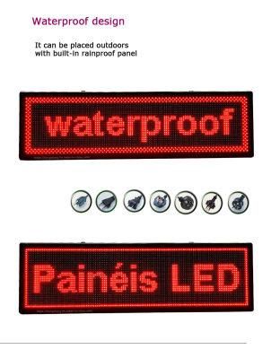 Wall Hanging Type Outdoor Single Red Energy Saving LED Screen