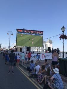 Outdoor LED Screen Use for Watching Football Match
