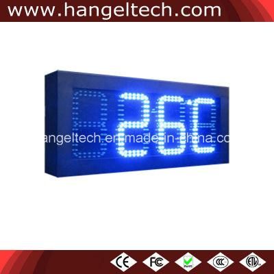 Outdoor Waterproof LED Digital Time and Temperature Clock Display Sign (6 Inches Digit)