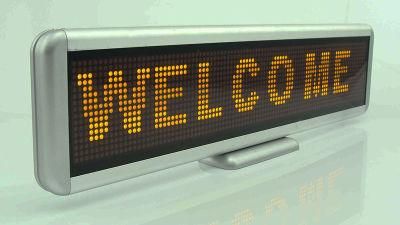 Yellow Color Desk LED Moving Sign 16X96