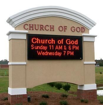 Outdoor P10 DIP Single Color Full Color LED Screen Double Side Text LED Sign 1600*640 for Church