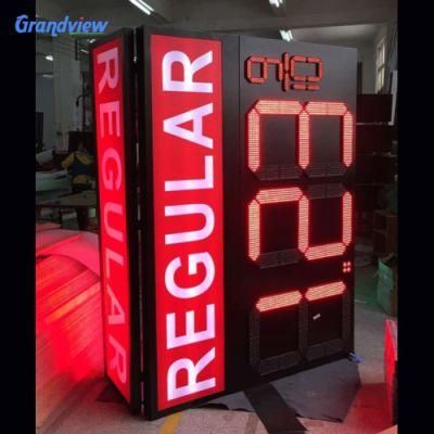 RF Remote Control LED Price Station Gas 18 Inch White Color Digital LED Gas Fuel Price