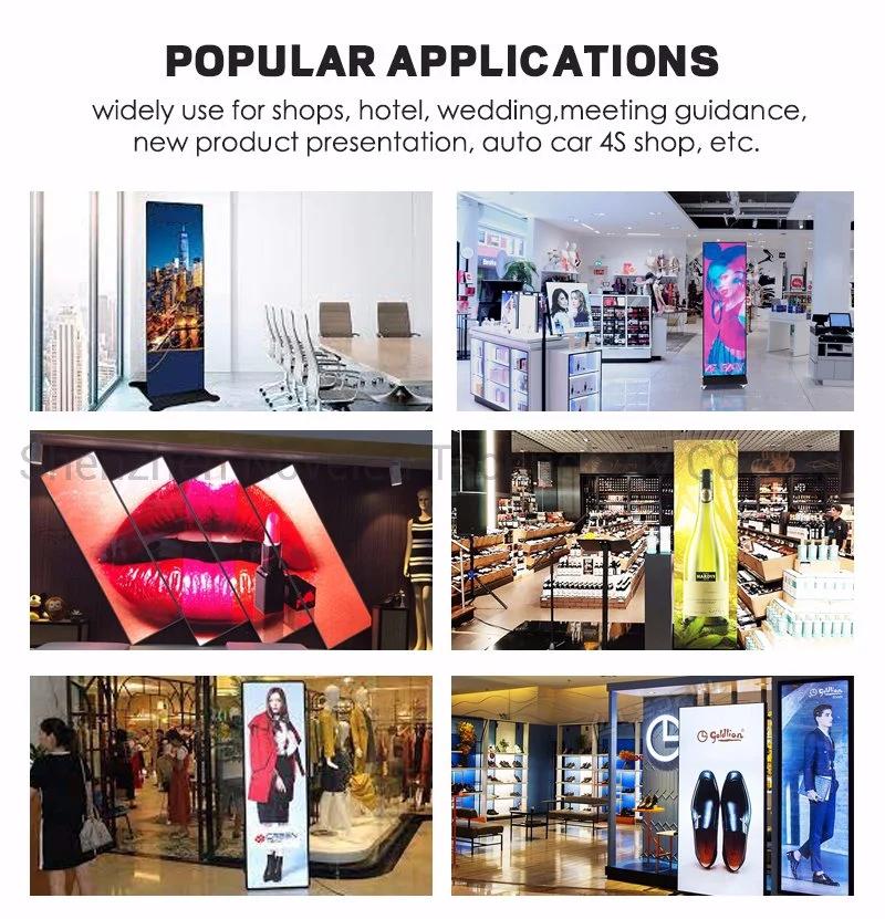 P1.8/P2/P2.5/P3 Indoor Full Color LED Screen with Super Slim Poster Advertisement