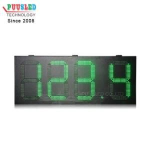 Outdoor IP53 Green Color 15 Inch Gas Station Price Display LED Digital Gas Price Sign