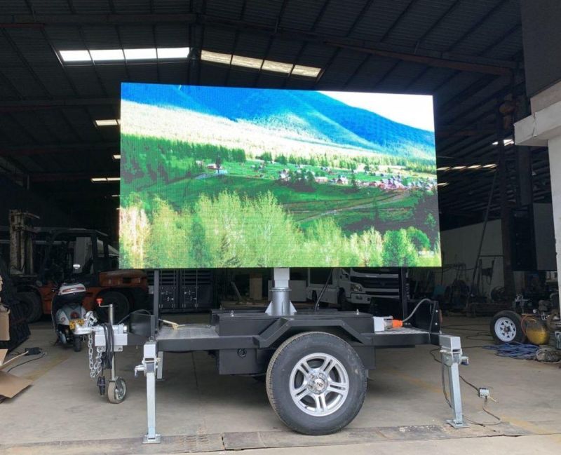 Outdoor Mobile Trailer High Brightness Full Color Digital LED Advertising Display Billboard Sign