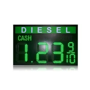 Outdoor LED Oil Display LED Gas Station Price Sign Green Diesel Gas Station LED Price Sign
