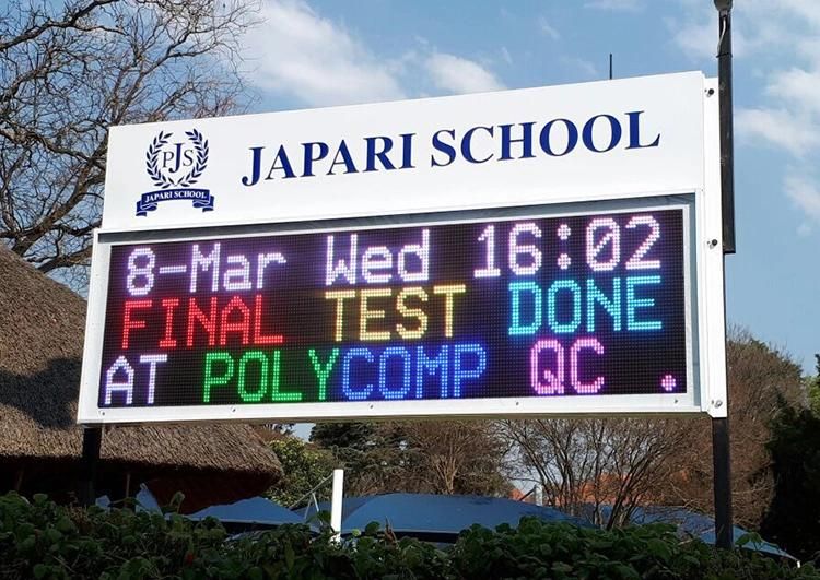 Kensun Full Color LED School Sign P5 P6 P8 P10 Exterior Panel Double Sides Two Sides Outdoor Video P5 School LED Sign