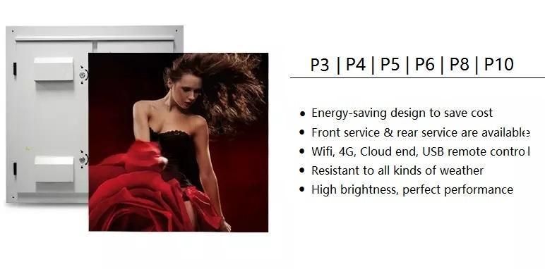 Full Color RGB Advertising Outdoor P8 P10 LED Display Screen LED Video Wall