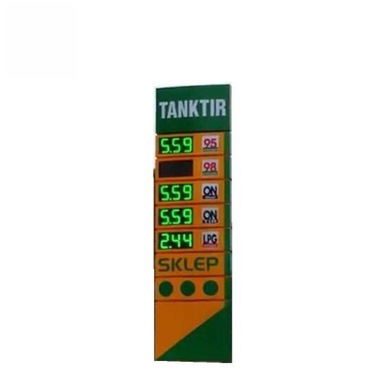 Red/Green/Yellow/White Outdoor Waterproof Gas Price LED Sign