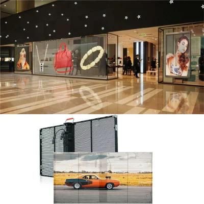 Indoor Window P3.91-7.8mm Window Glass Curtain Transparent LED Display Panels Screen for Publicidad Advertising