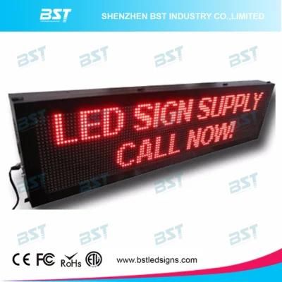 P10mm Red Color High Brightness Advertising Semi-Outdoor LED Sign