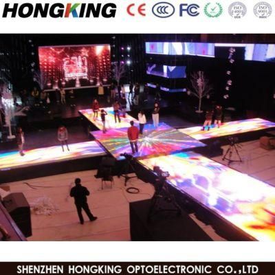 P4.81 Indoor Disco Stage Lighting Tempered Glass Interactive LED Video Wall