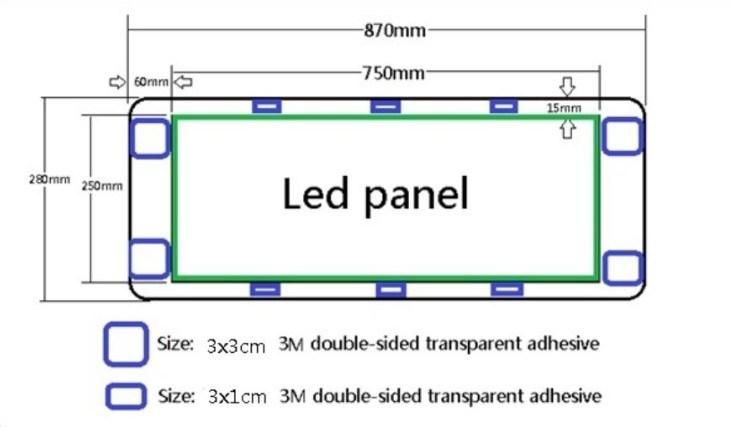 Indoor Advertising P2.6-5.2mm Car Rear Window Transparent Car LED Display