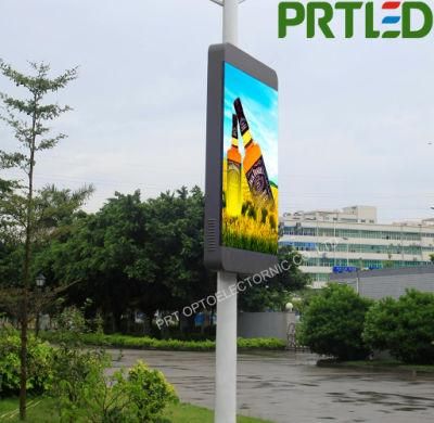 Outdoor Full Color Advertising LED Sign Mounting on Street Pole (P3, P4)
