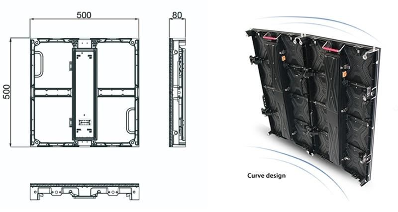 Seamless P3.91 HD Indoor Rental LED Display with 50X100cm Panel