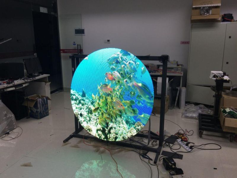 P4 Flexible LED Screen Full Color Soft LED Module Customized Irregular Sphere Tunnel Shape Display Screen for Advertising