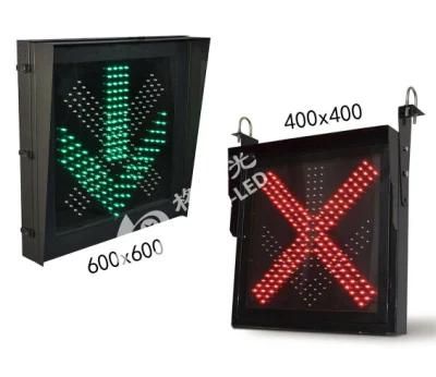 LED Variable Sign X and Down Arrow Lane Control Road Traffic Solar Light LED Board Red Cross Green Arrow