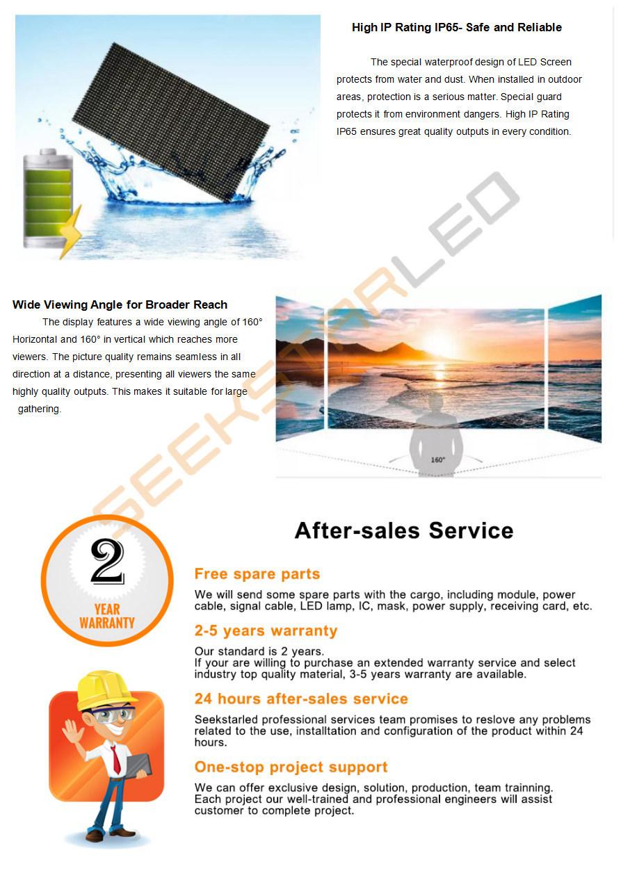 Synchonous IP65 Waterproof LED Display Screen of Outdoor Advertising
