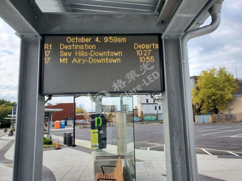 Bus -Stop LED Sign Board Train Station Pid Passengers Information Display P8