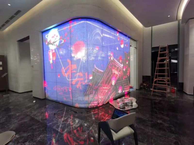 P2.976-6.25 Indoor Full Color Behind Glass Window Transparent LED Display Screen