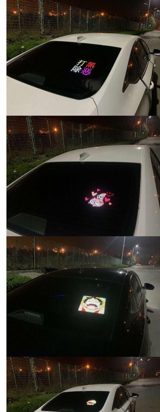 P2.75 SMD Outdoor Brightness Full Color Animation LED Car Window Sign Billboard