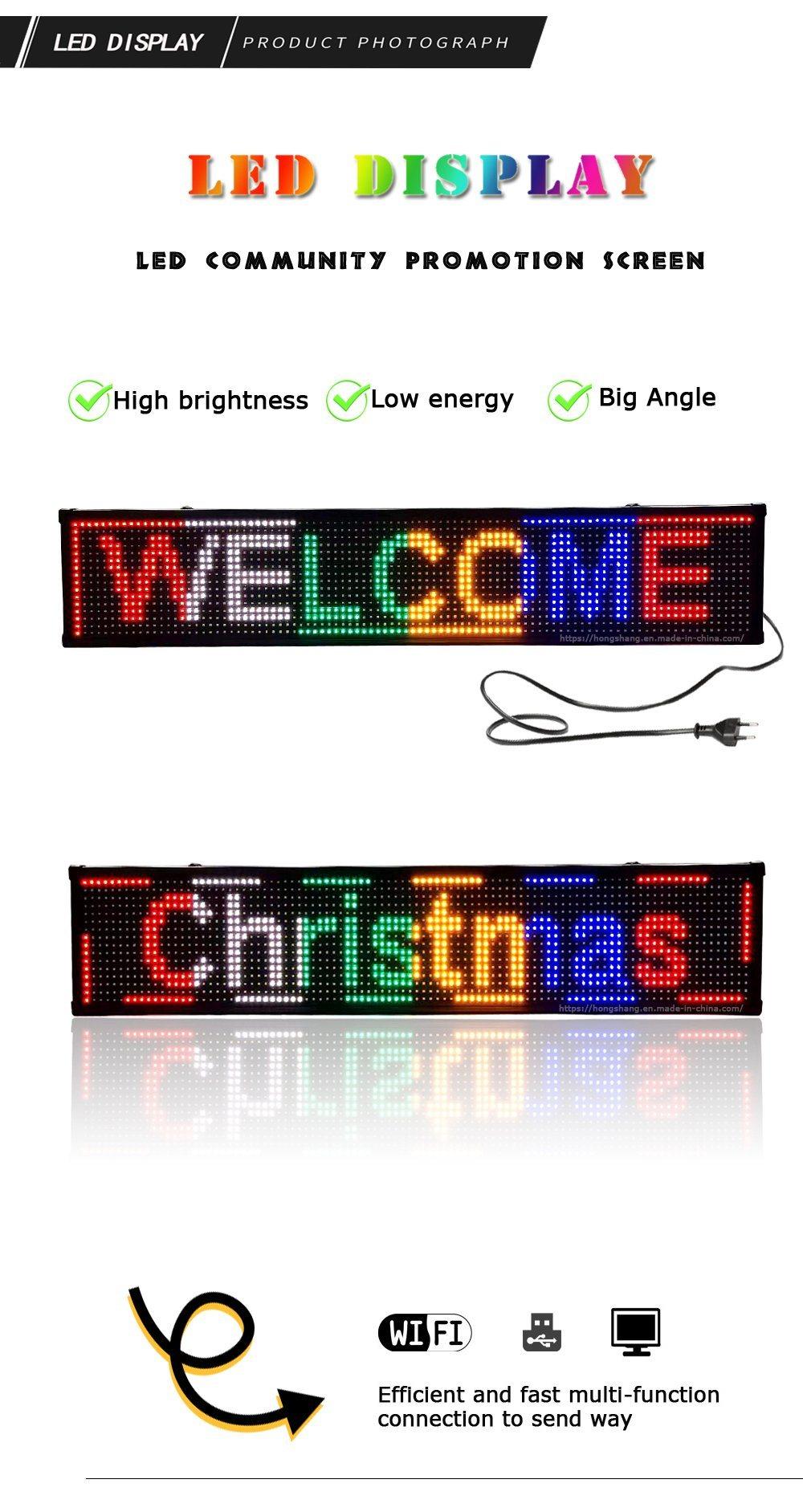 Outdoor Video Full Color Programmable LED Moving Message Sign Board