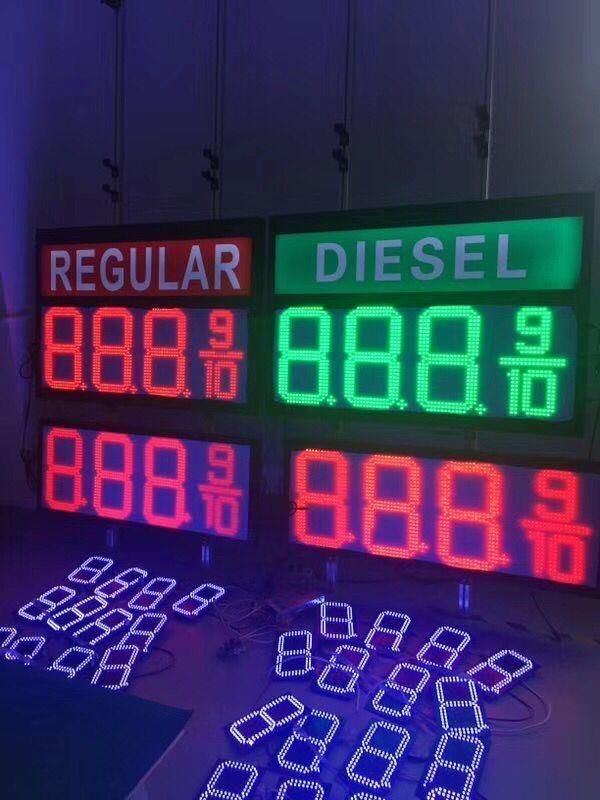 Reusable Waterproof 12inch LED Gas Price Display Senior Dustproof LED Display