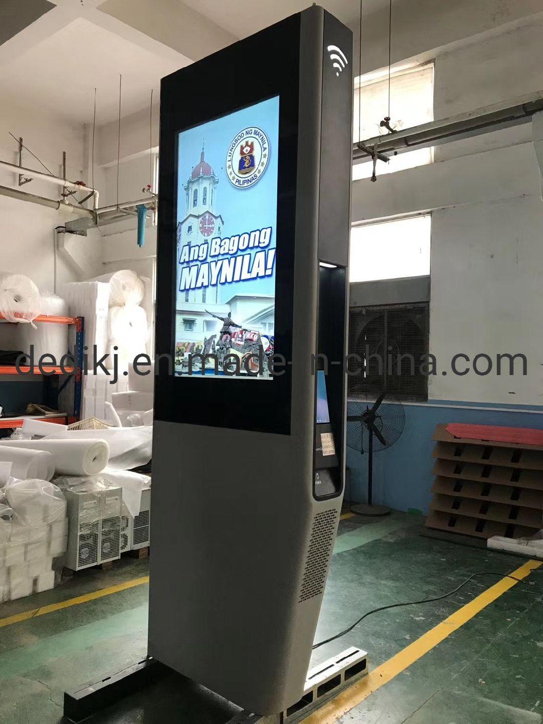 Dedi 55inch IP65 Waterproof Outdoor Digital Signage Touch LCD Kiosk