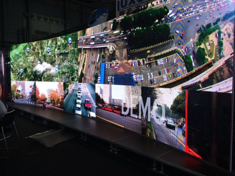 P3.9 Curved Indoor Full Color High Definition LED Video Screen Wall