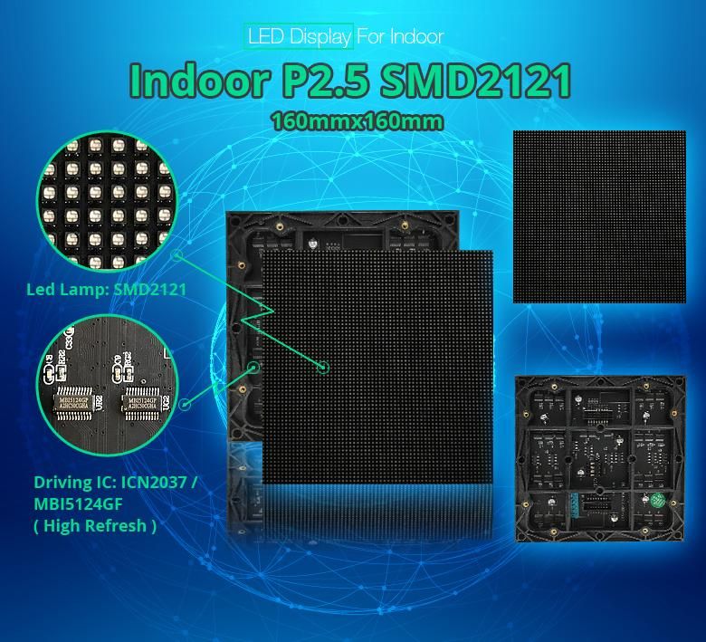 High Refresh Rate Indoor P2.5 SMD2121 Full Color LED Display