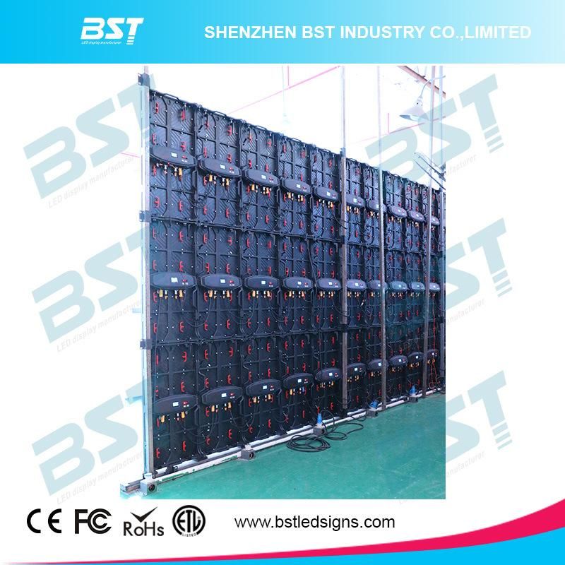 P5.95mm SMD 2727 RGB Waterproof LED Video Wall Rental with 500 X 1000mm Cabinet