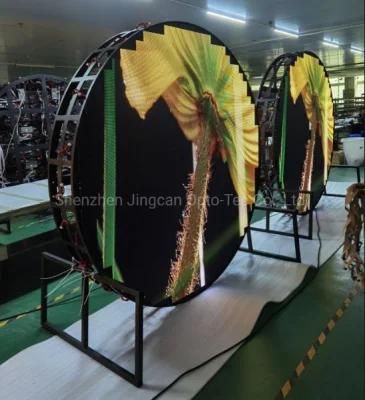 Full Color Video Advertising LED Screen Special Shape Curved Column Cylinder Cube Sphere Circle Shape Flexible Custom LED Display