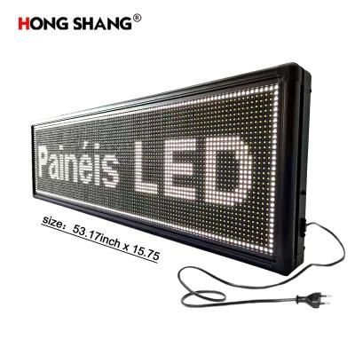 P10 White Color Outdoor Waterproof Advertising Text Board LED Scrolling