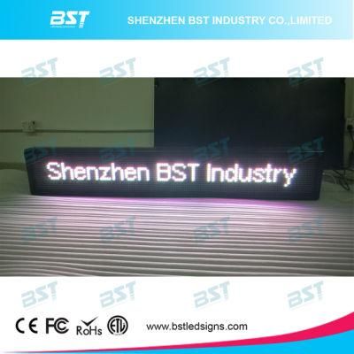 Programmable Semi-Outdoor White Color LED Moving Sign (P10mm)